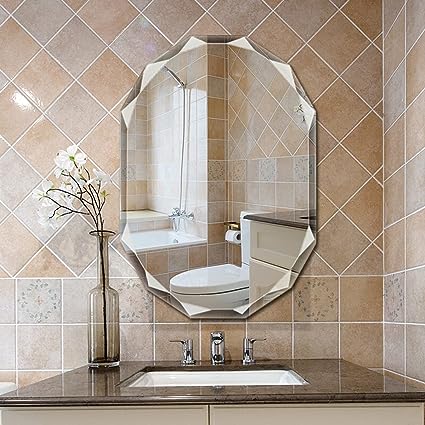  Frameless Wall Mount Bathroom Vanity Mirror